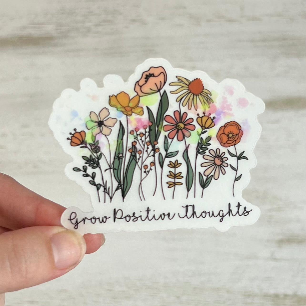 Grow Postive Thoughts Sticker