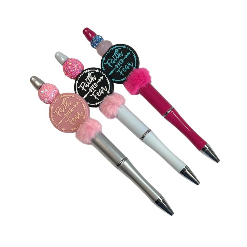 Faith Over Fear Beaded Pen
