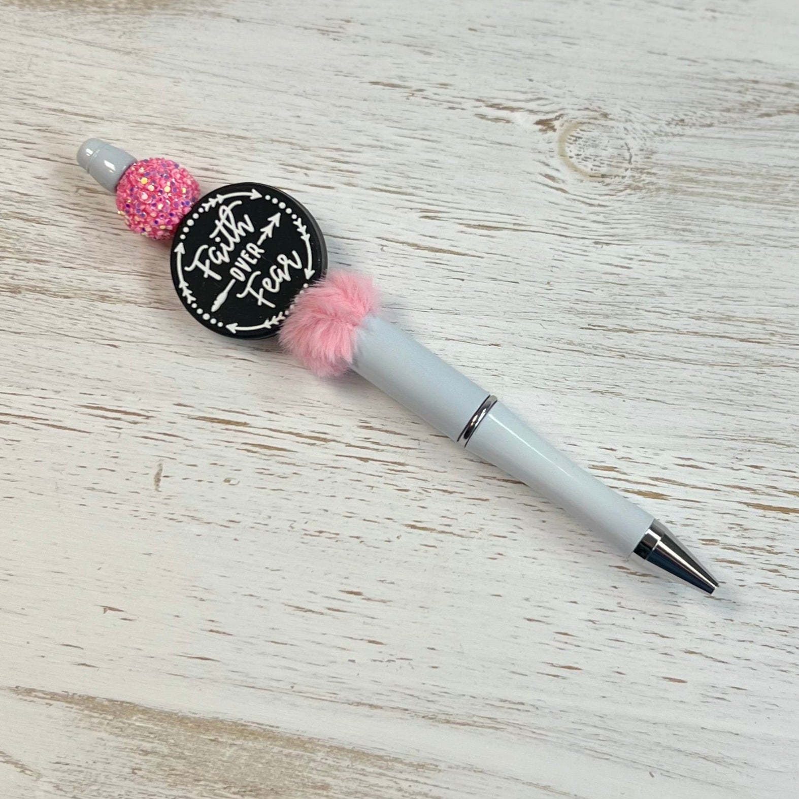 Faith Over Fear Beaded Pen