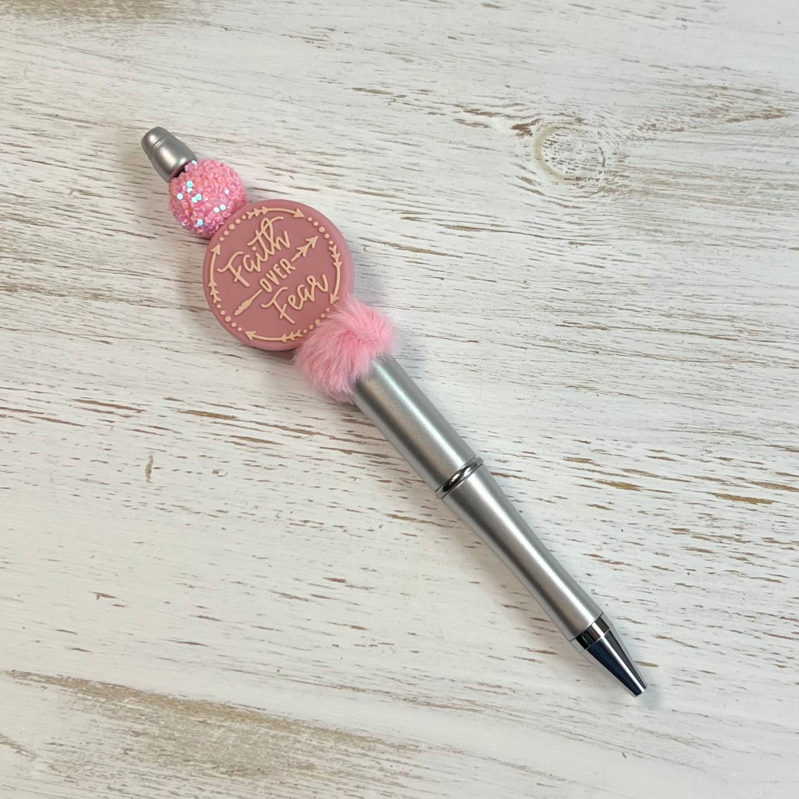 Faith Over Fear Beaded Pen