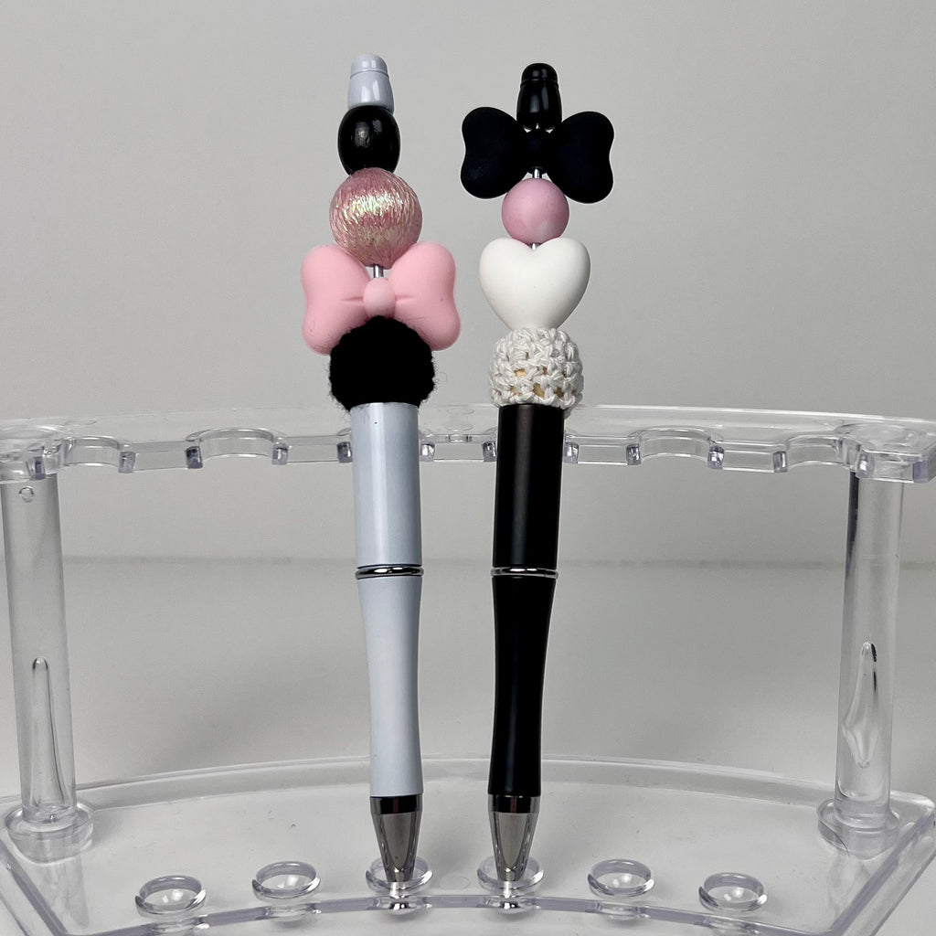 Bow & Heart Beaded Pen