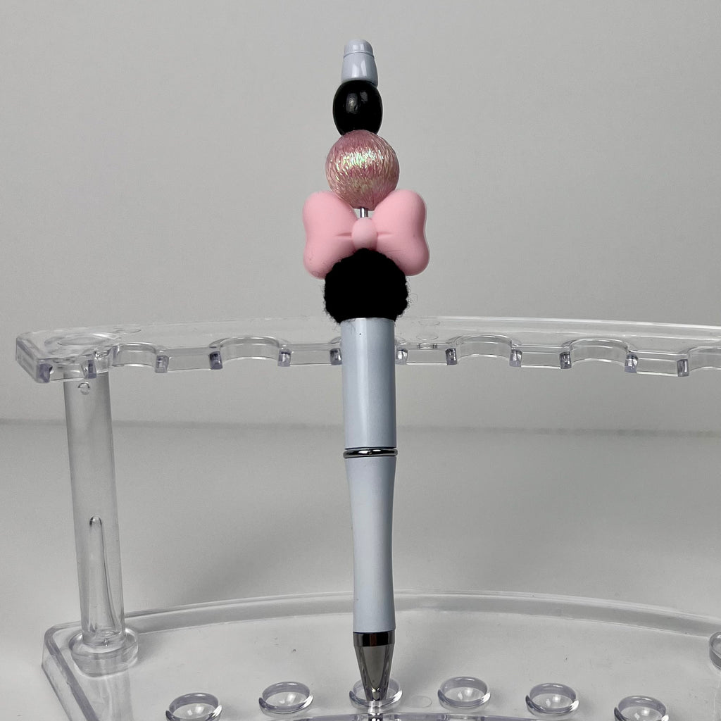 Bow & Heart Beaded Pen