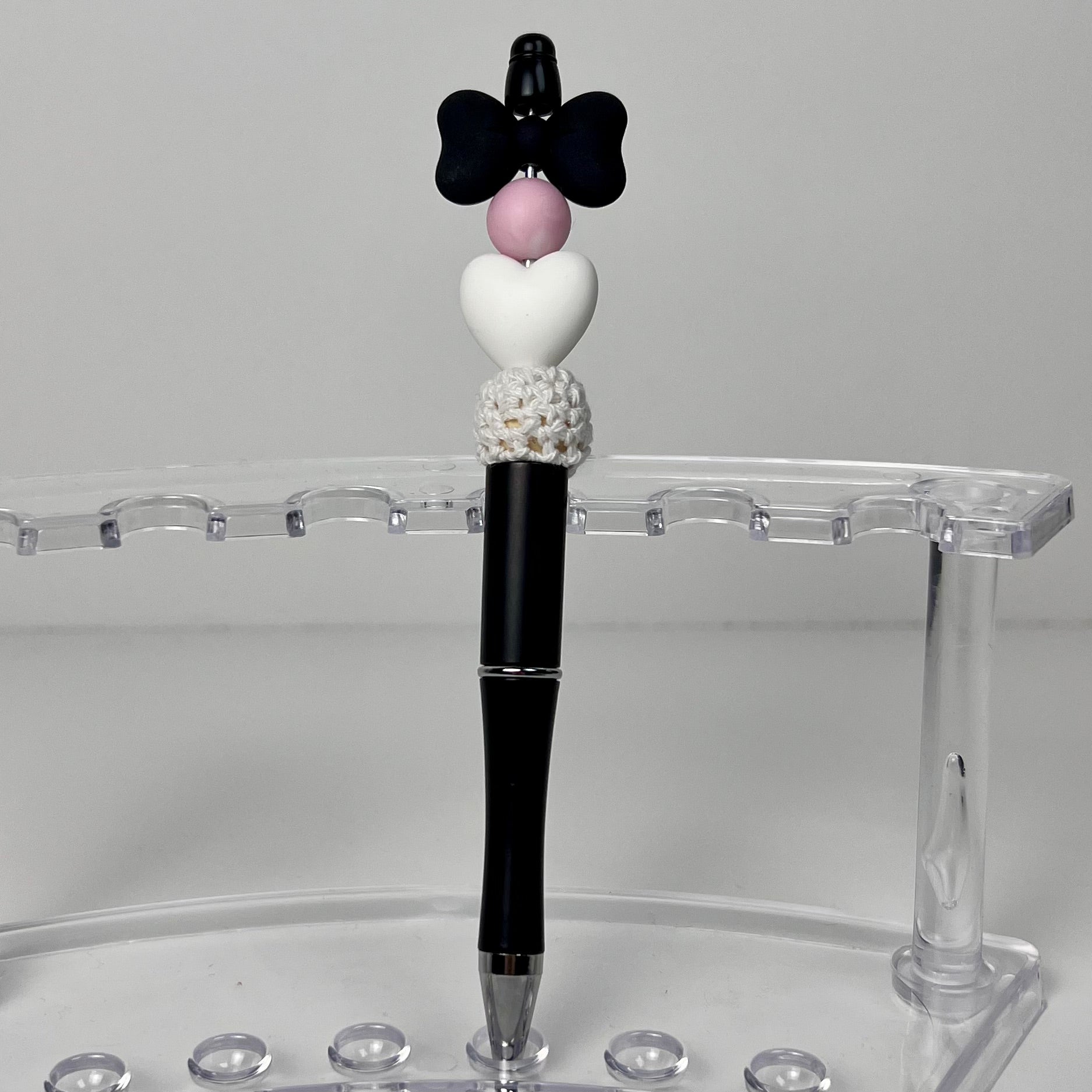 Bow & Heart Beaded Pen