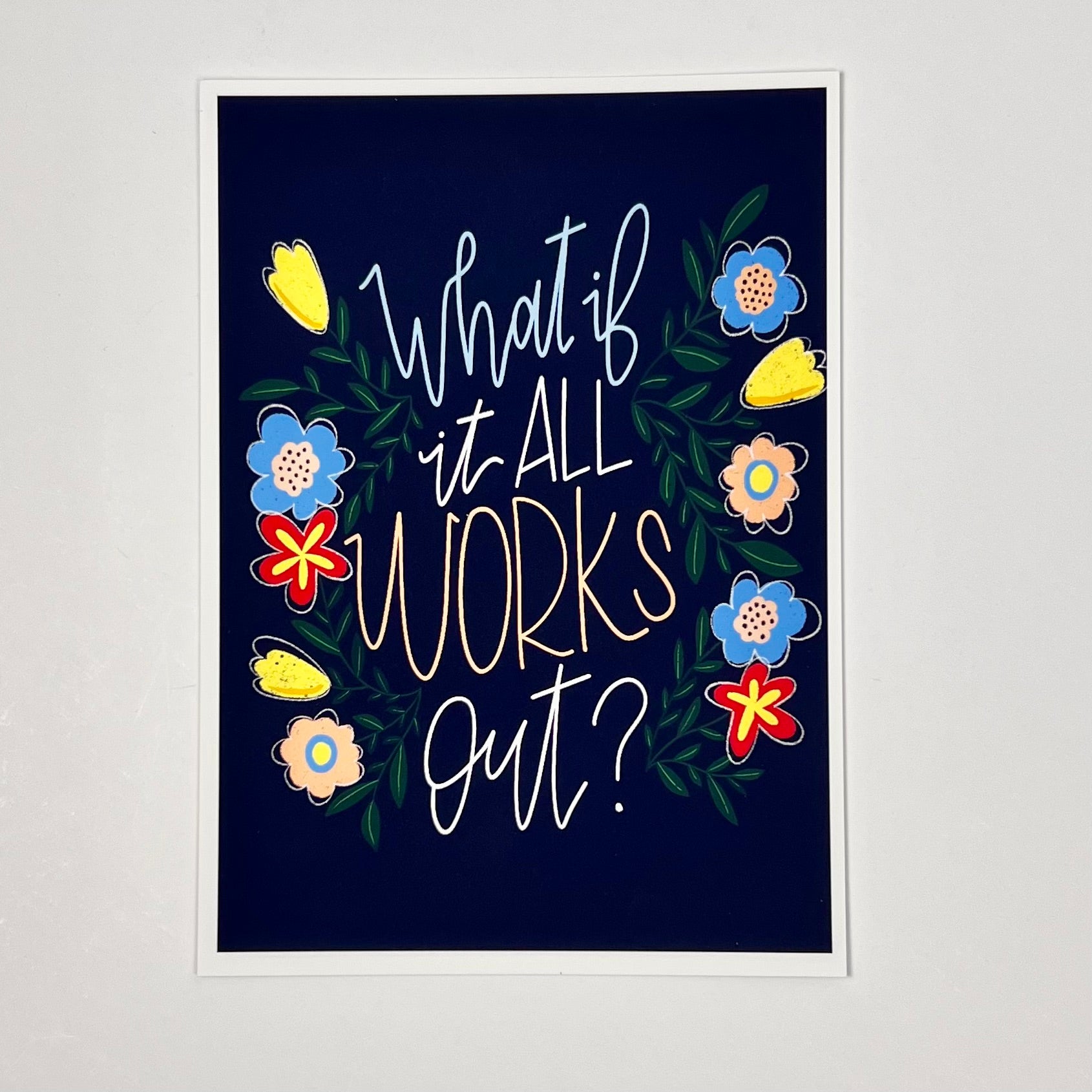 What If It All Works Out? Inspirational Wall Art Print