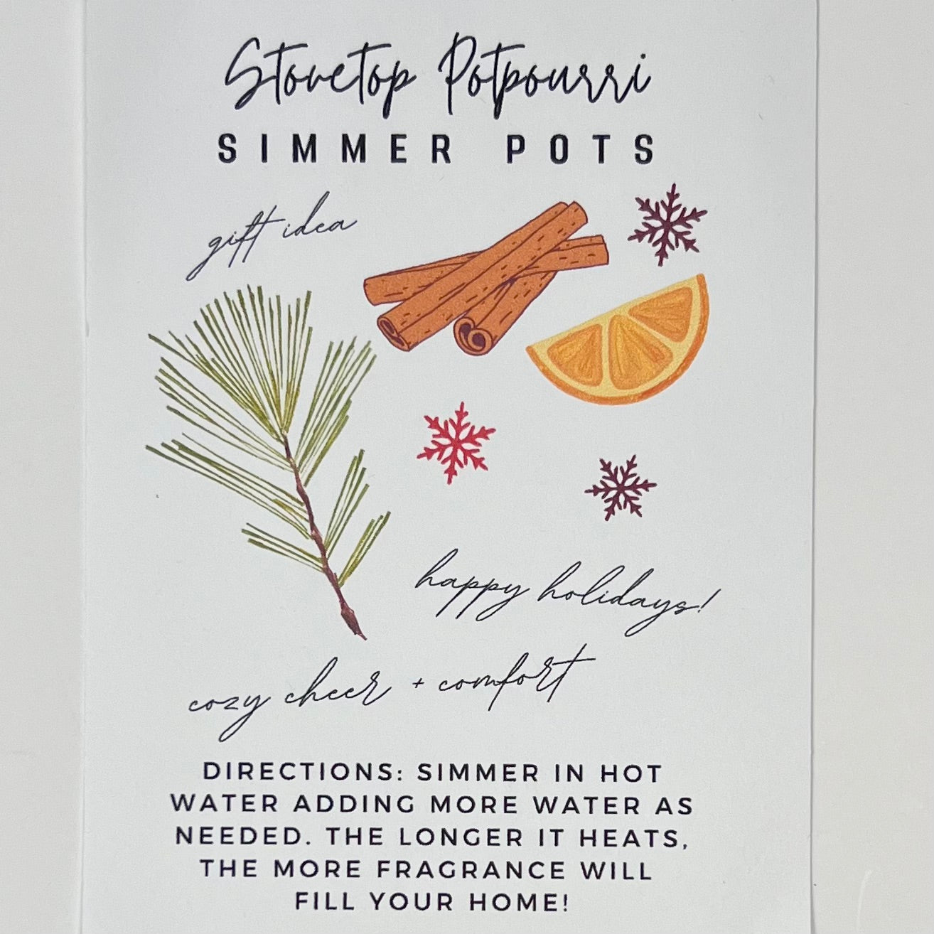 Simmer Stovetop Potpourri Holiday Spice Fall Christmas Blend by Ashen Rose Co.