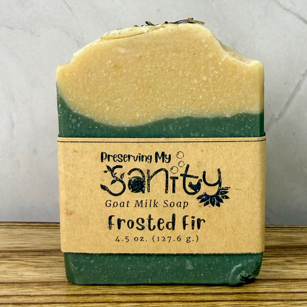 Frosted Fir Goat Milk Soap – Holiday Evergreen Blend