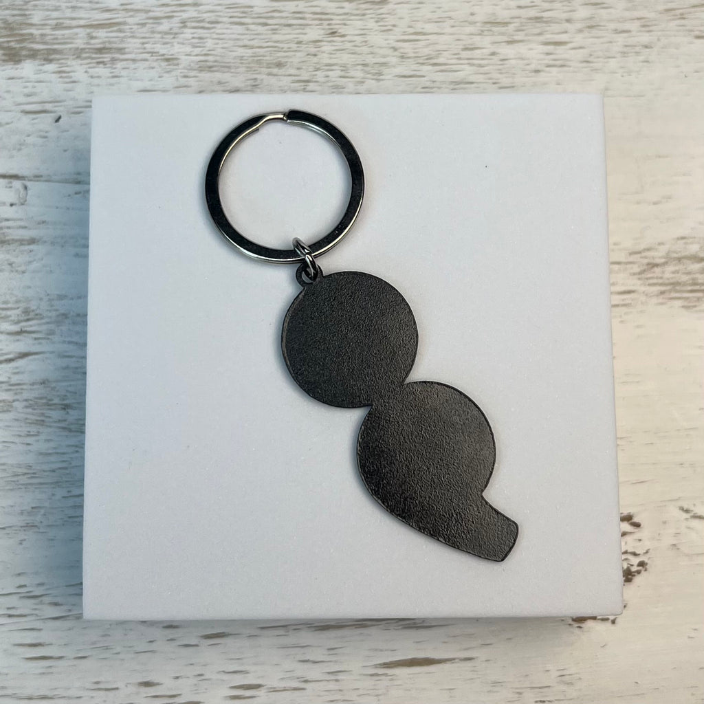 Floral Semicolon Keychain