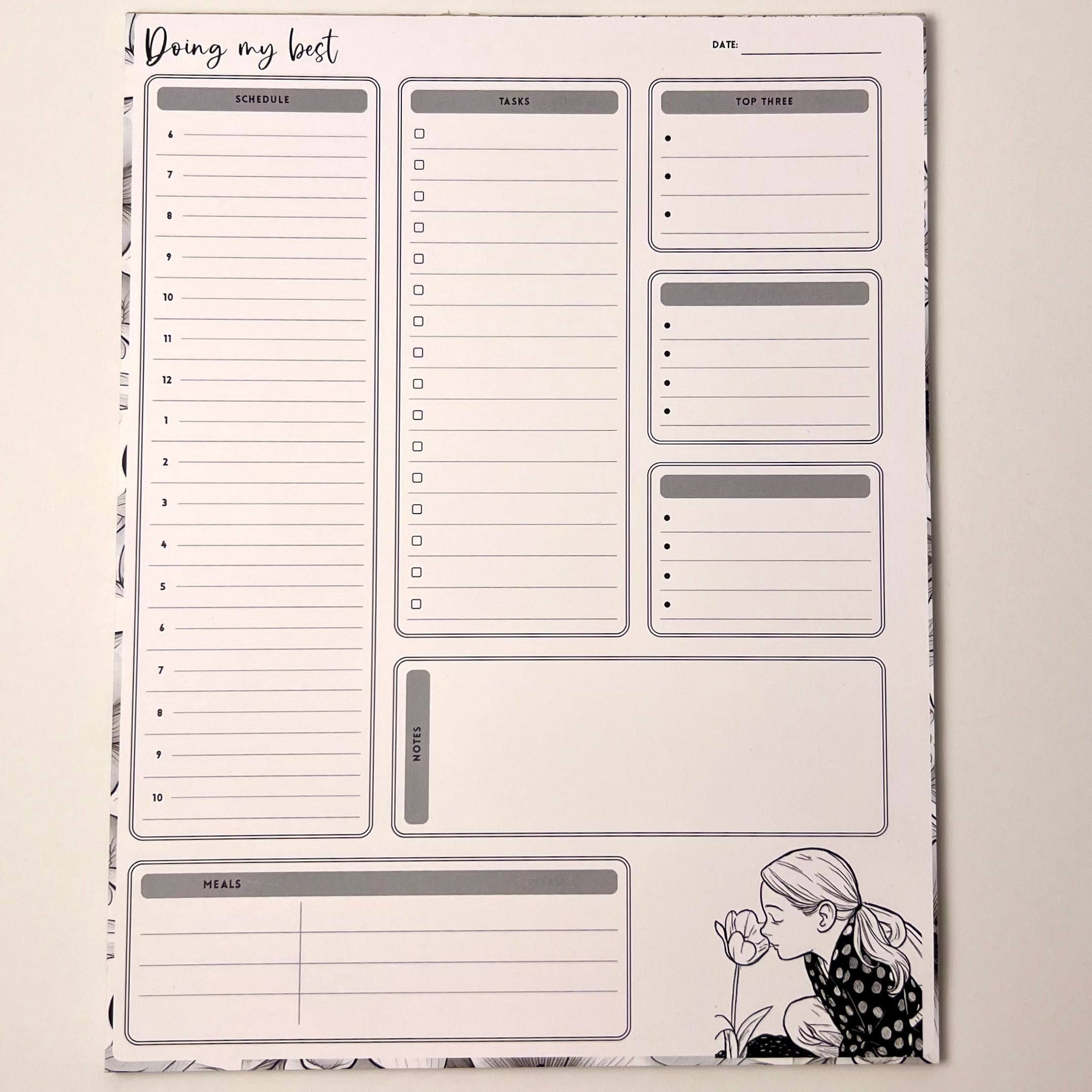 Doing My Best Daily Planner Sheet