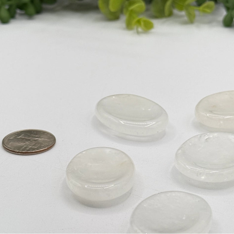 Worry Stone - Clear Quartz by Ashen Rose Co.