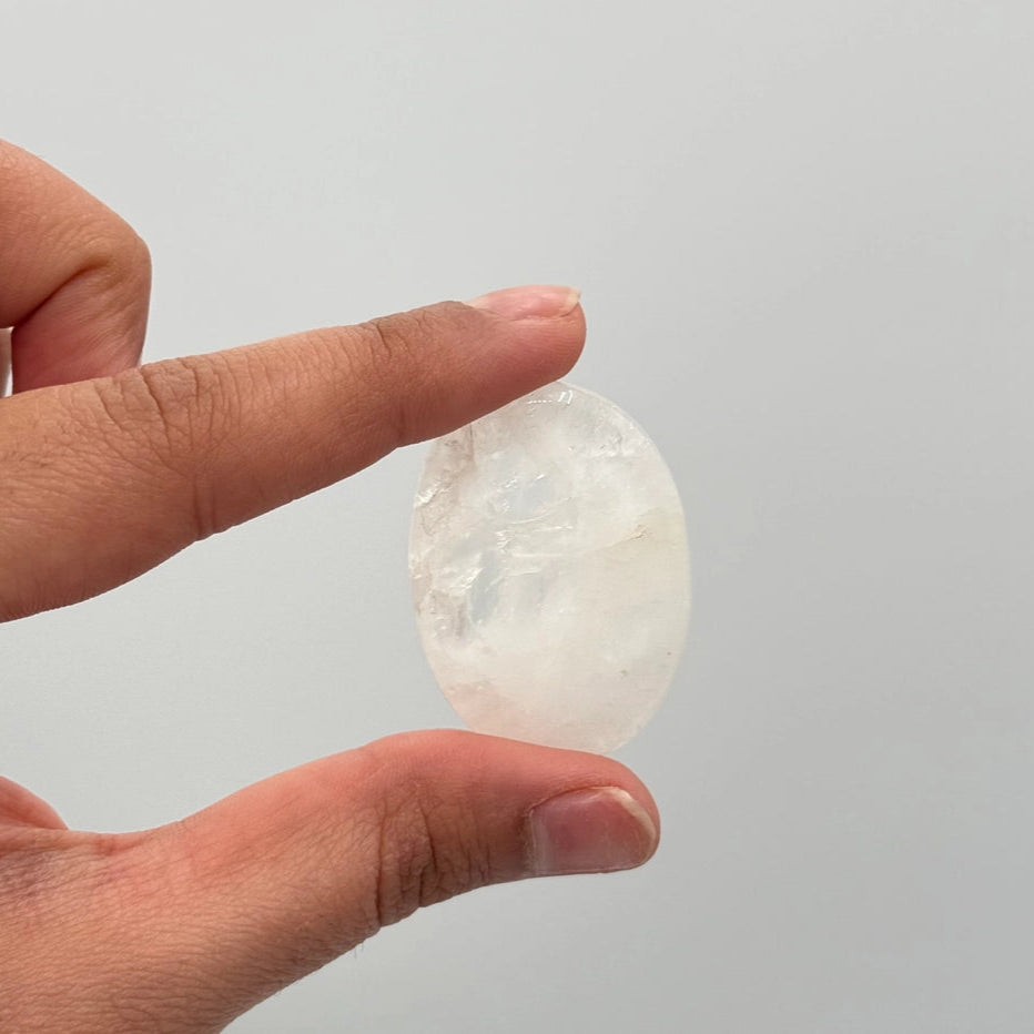 Worry Stone - Clear Quartz by Ashen Rose Co.