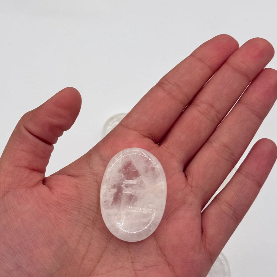 Worry Stone - Clear Quartz by Ashen Rose Co.