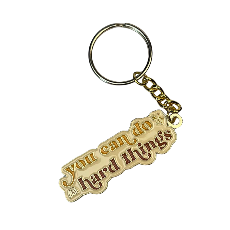 You Can Do Hard Things Keychain by Ashen Rose Co.
