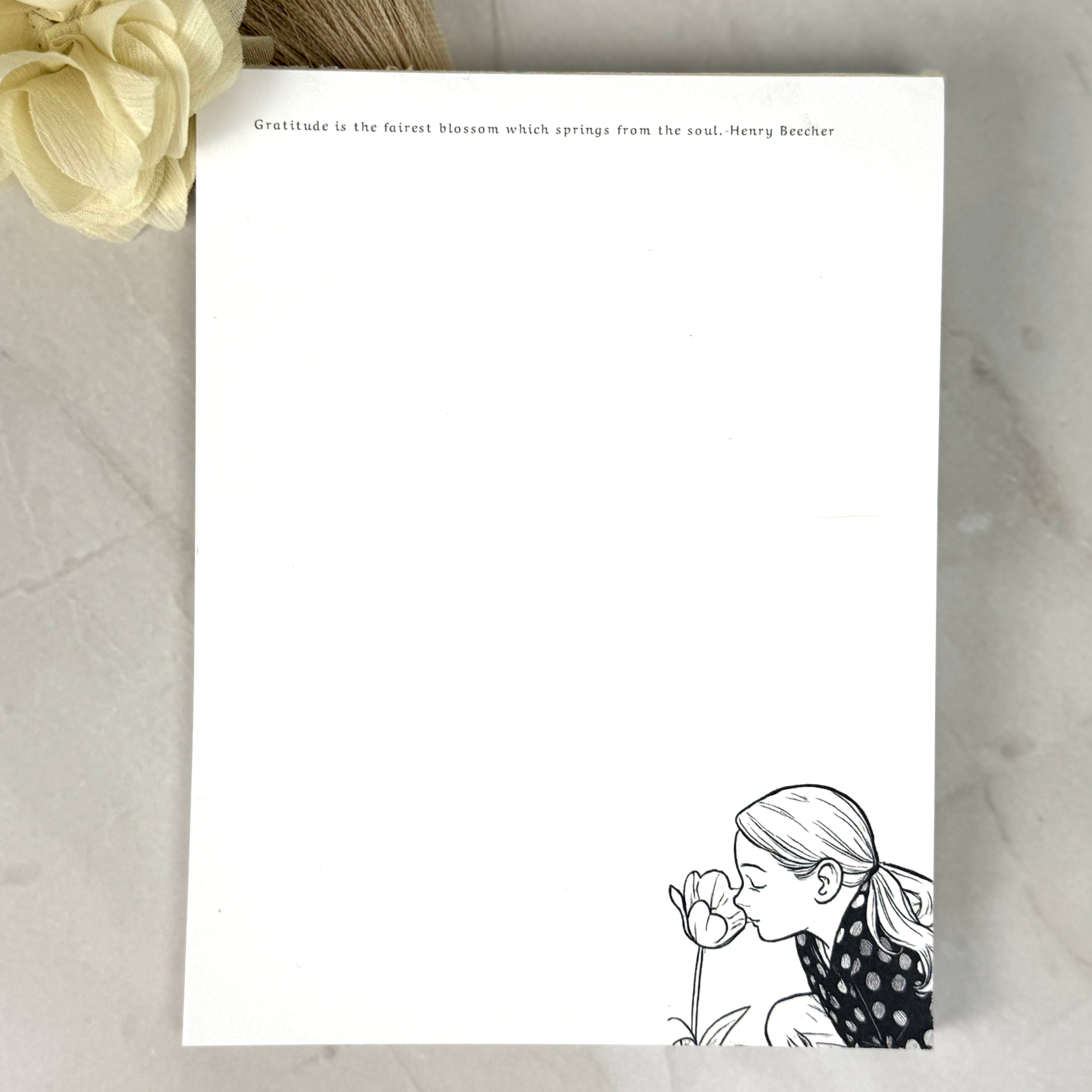 Gratitude Quote Notepad by Luna Wynn Designs