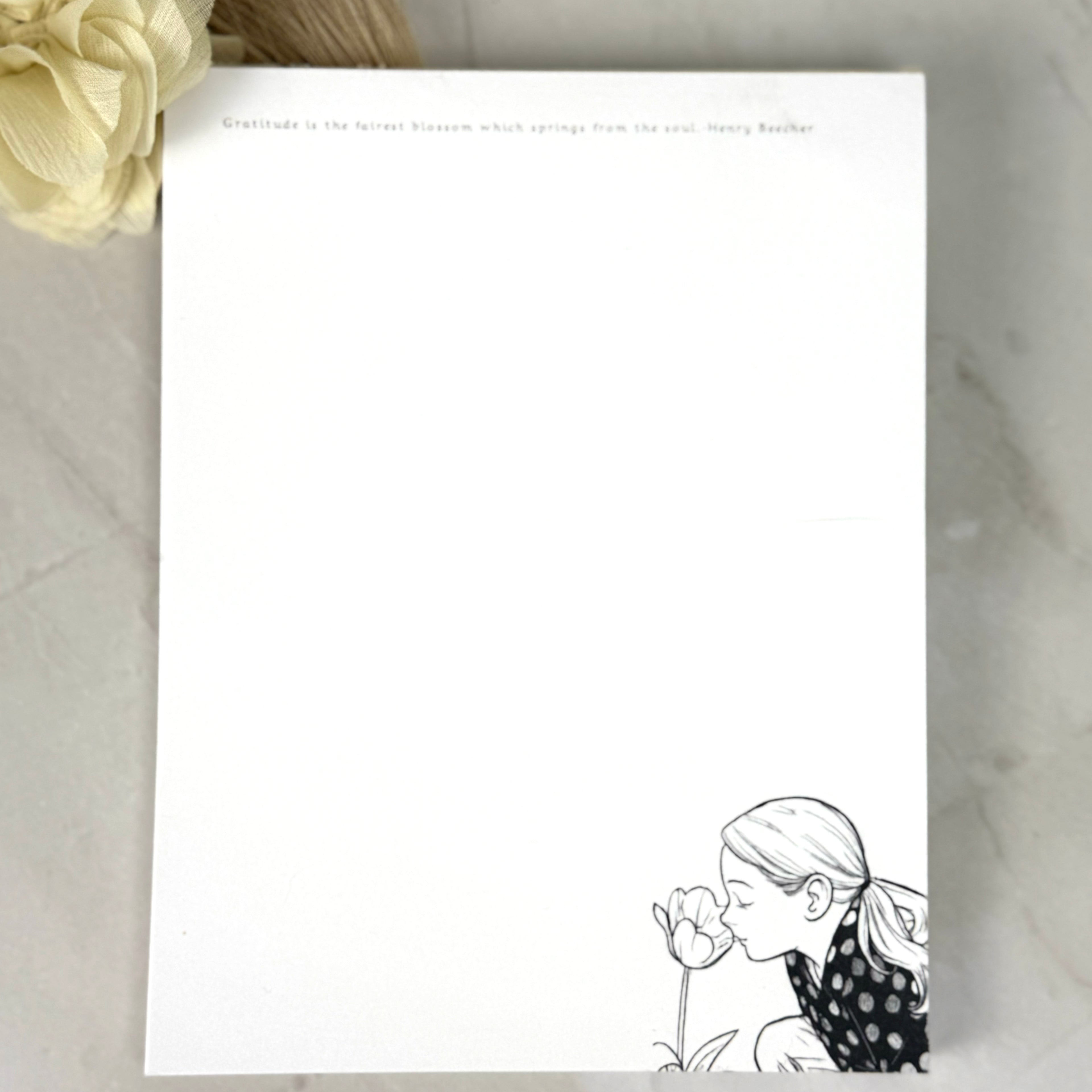 Gratitude Quote Notepad by Luna Wynn Designs