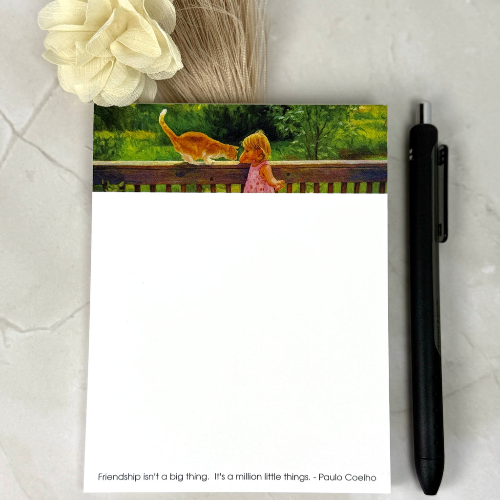 Friendship Quote Notepad by Luna Wynn Designs