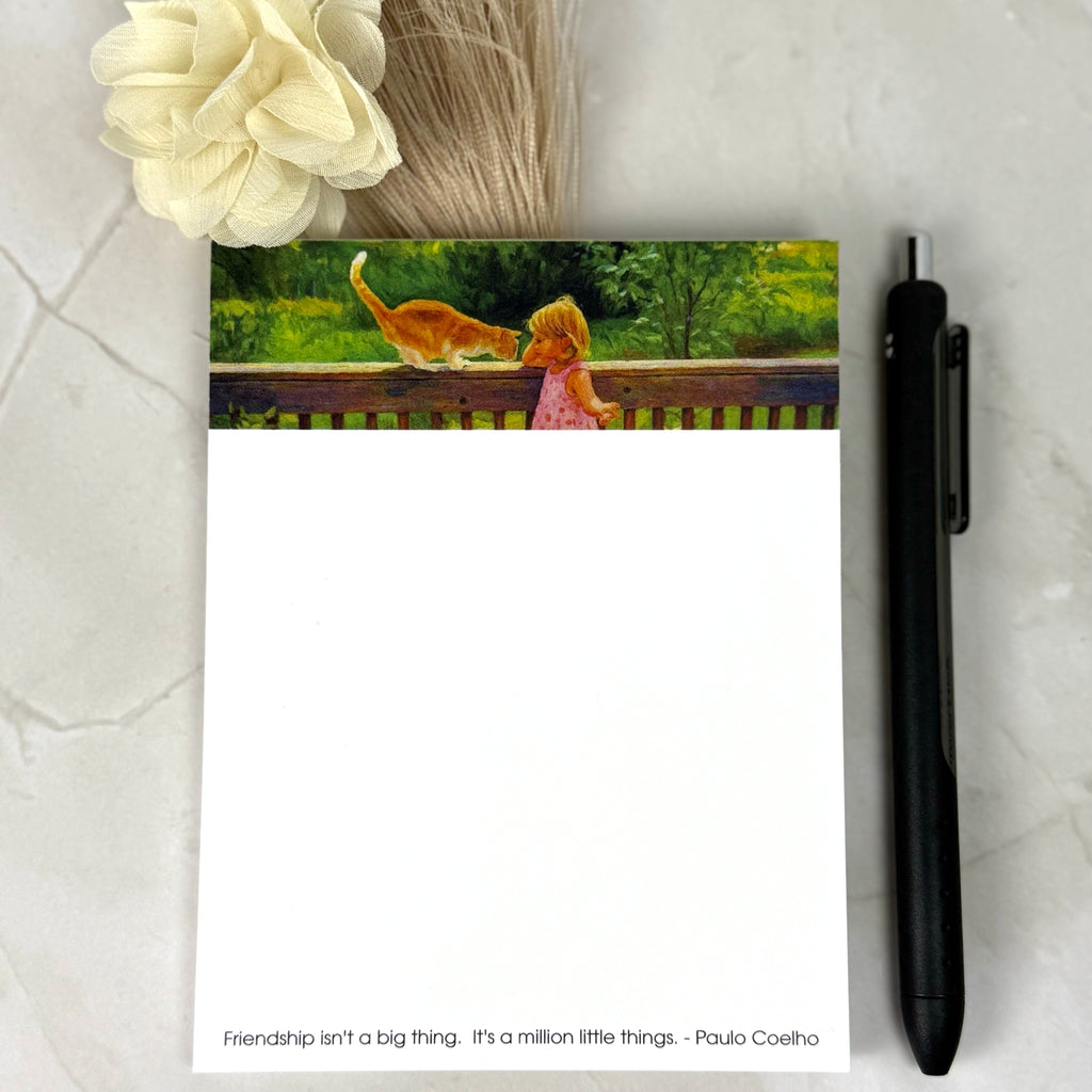 Friendship Quote Notepad by Luna Wynn Designs