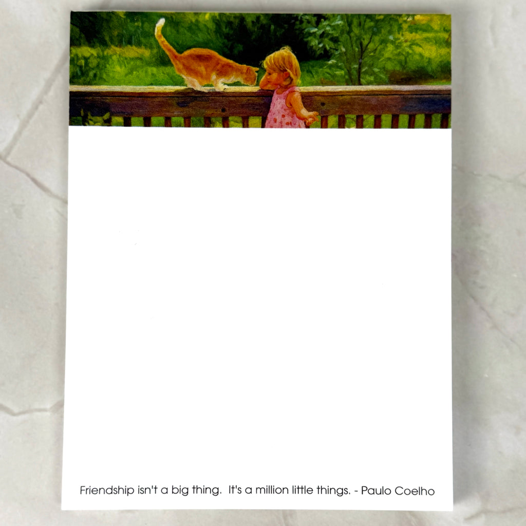 Friendship Quote Notepad by Luna Wynn Designs