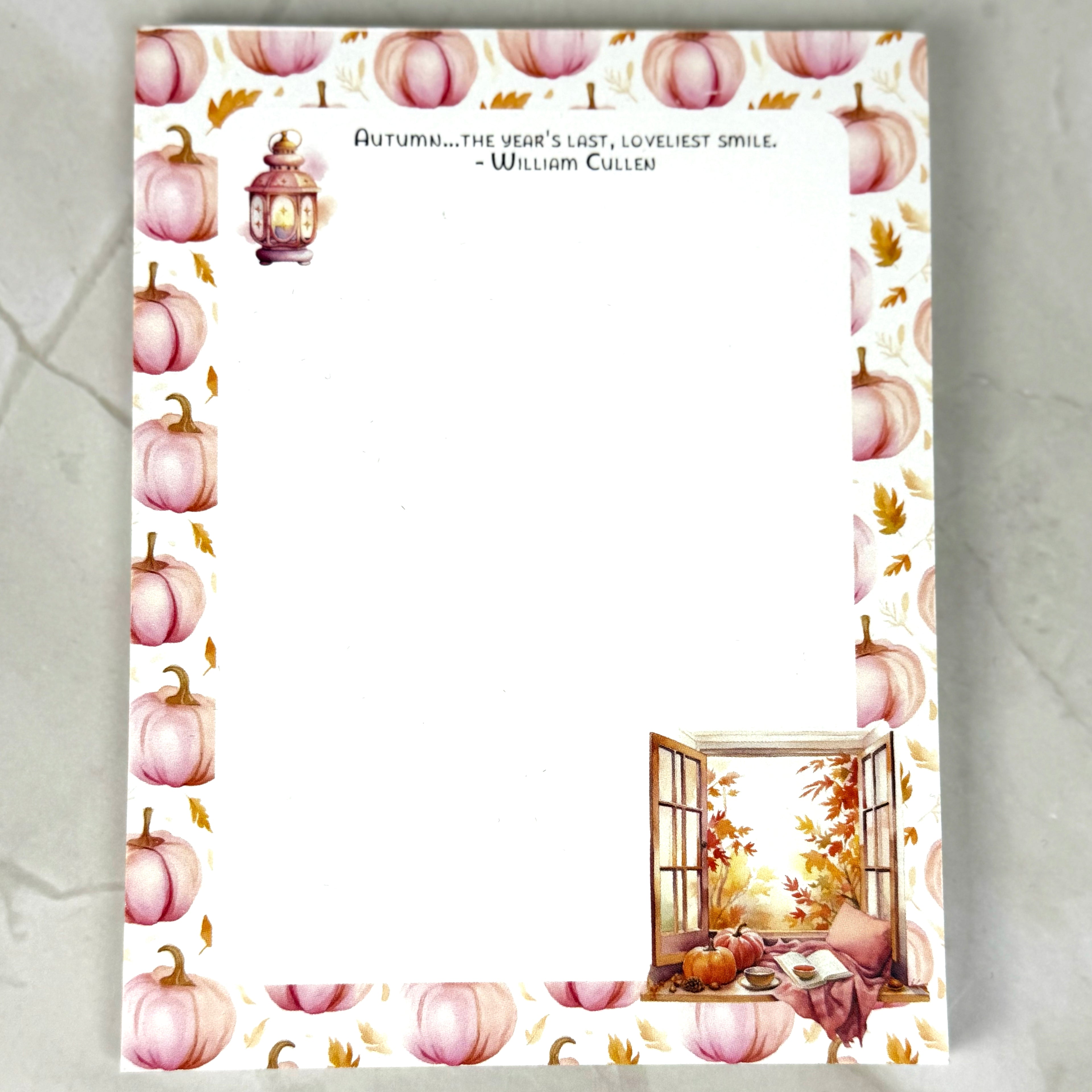 Autumn Quote Notepad by Ashen Rose Co.