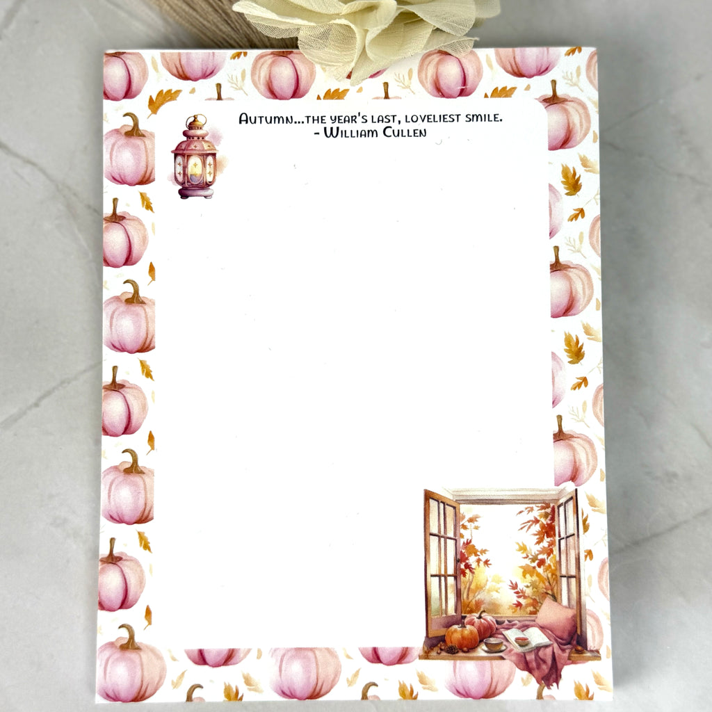 Autumn Quote Notepad by Ashen Rose Co.