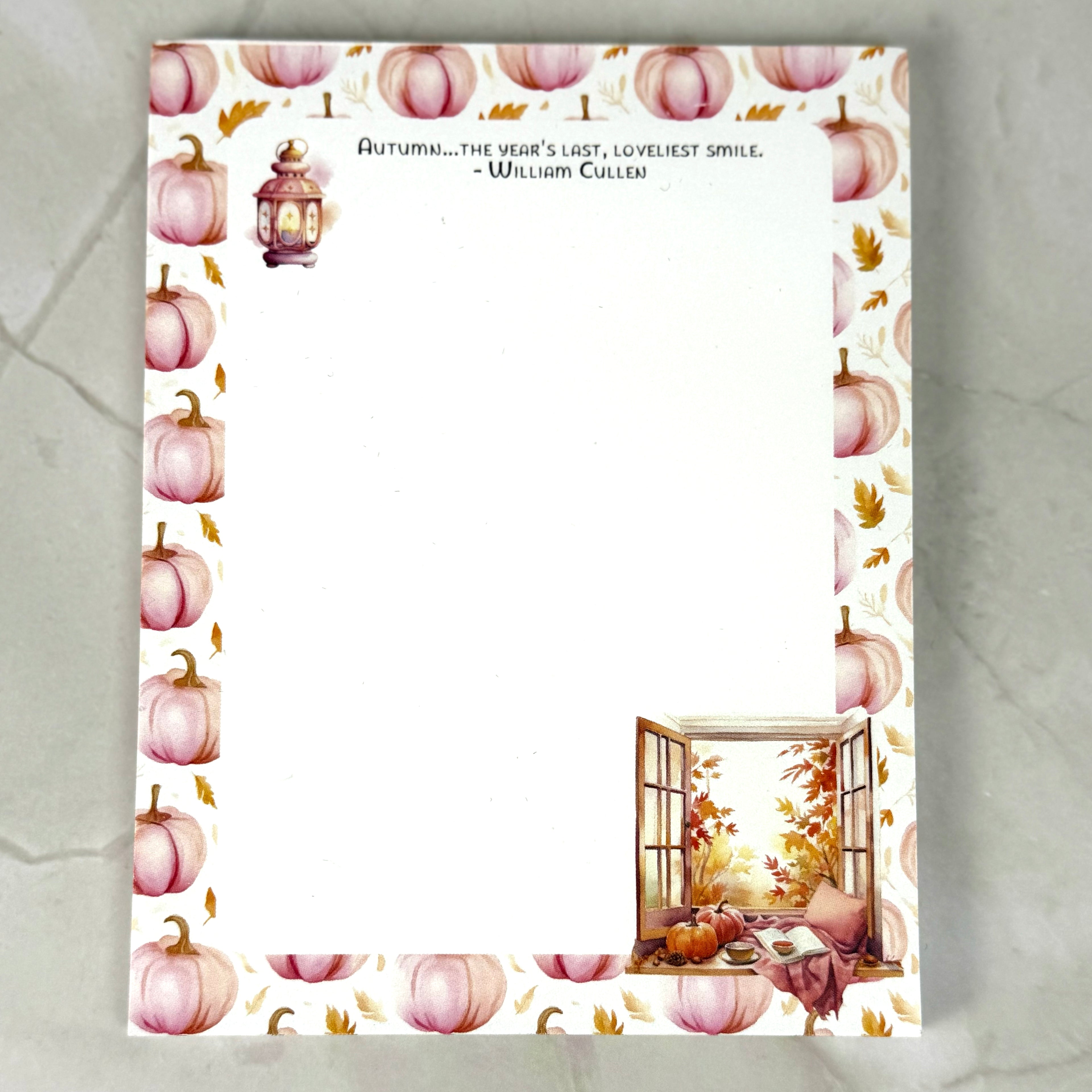 Autumn Quote Notepad by Ashen Rose Co.