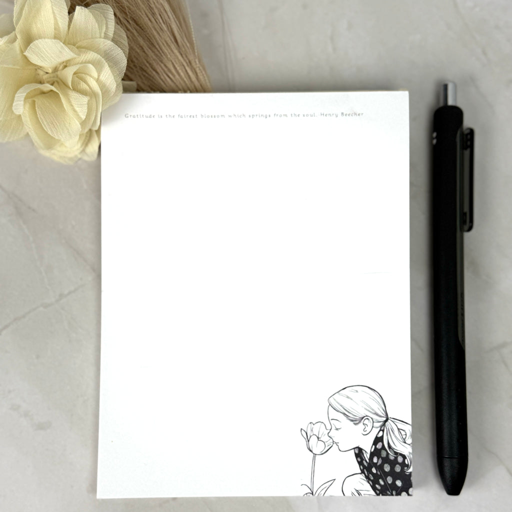 Gratitude Quote Notepad by Luna Wynn Designs
