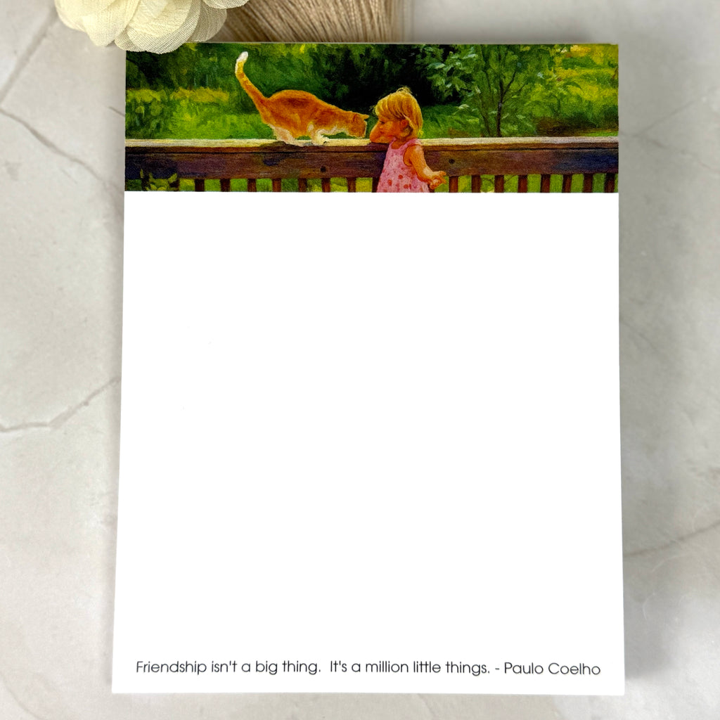 Friendship Quote Notepad by Luna Wynn Designs