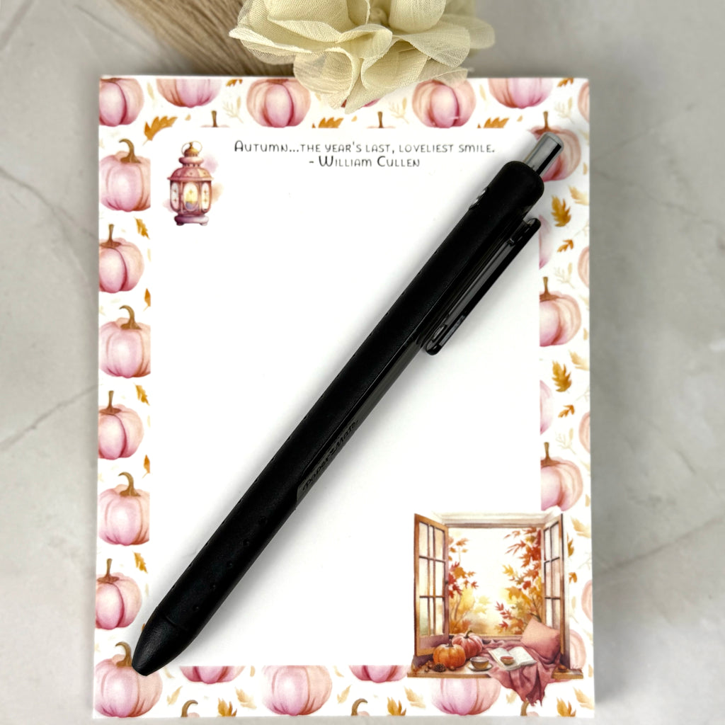 Autumn Quote Notepad by Ashen Rose Co.