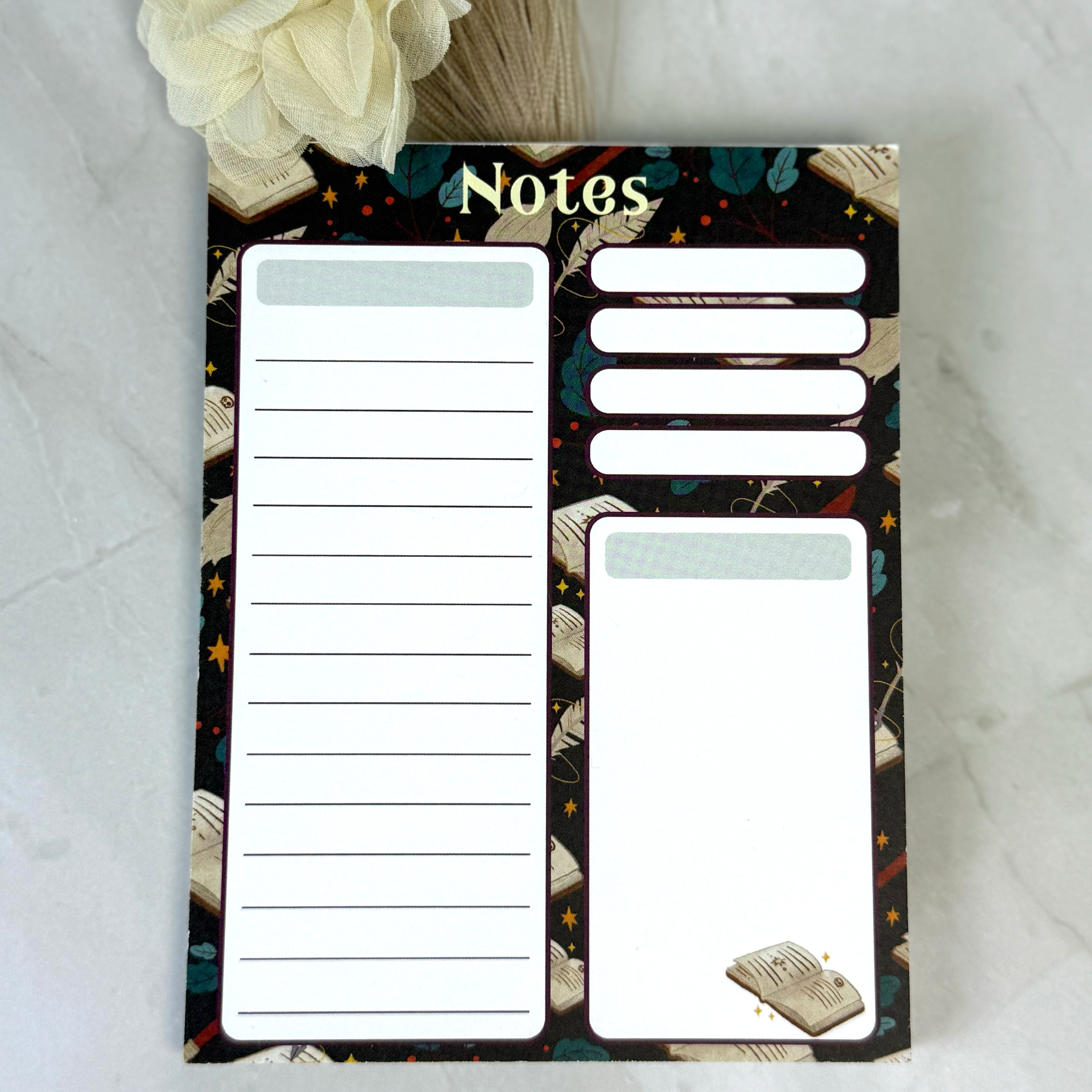 Bookish Note Pad by Ashen Rose Co.