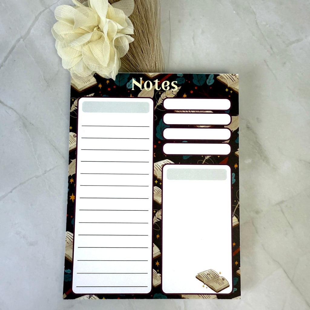 Bookish Note Pad by Ashen Rose Co.